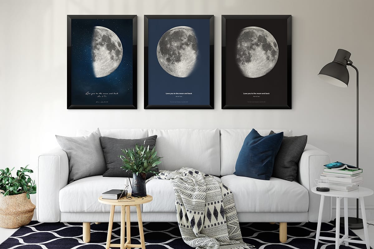 Custom Moon Phase Poster Design Now With Online Interactive Tool