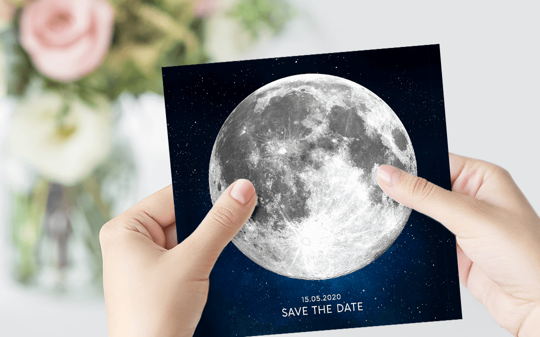 Wedding Invitation with a Personalized Moon Phase