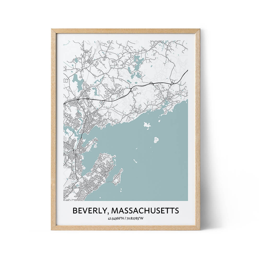 Beverly city map poster