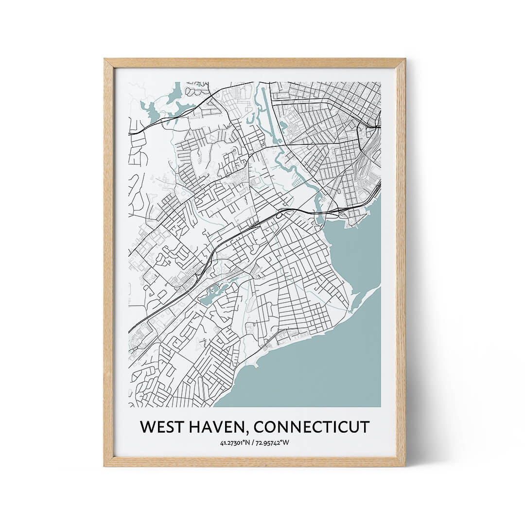 West Haven city map poster