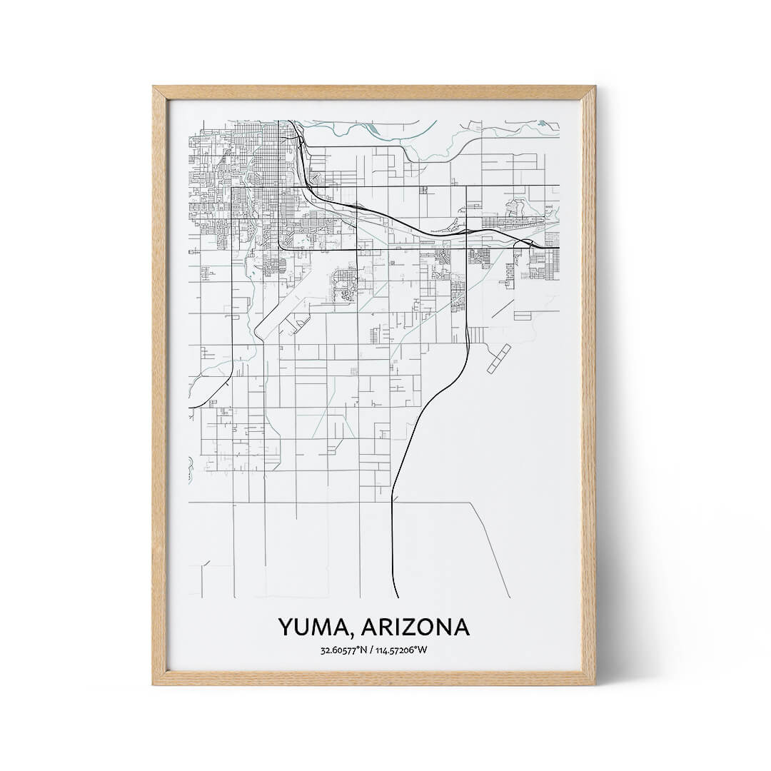 Yuma city map poster