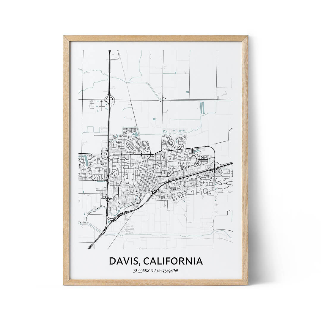 Davis city map poster