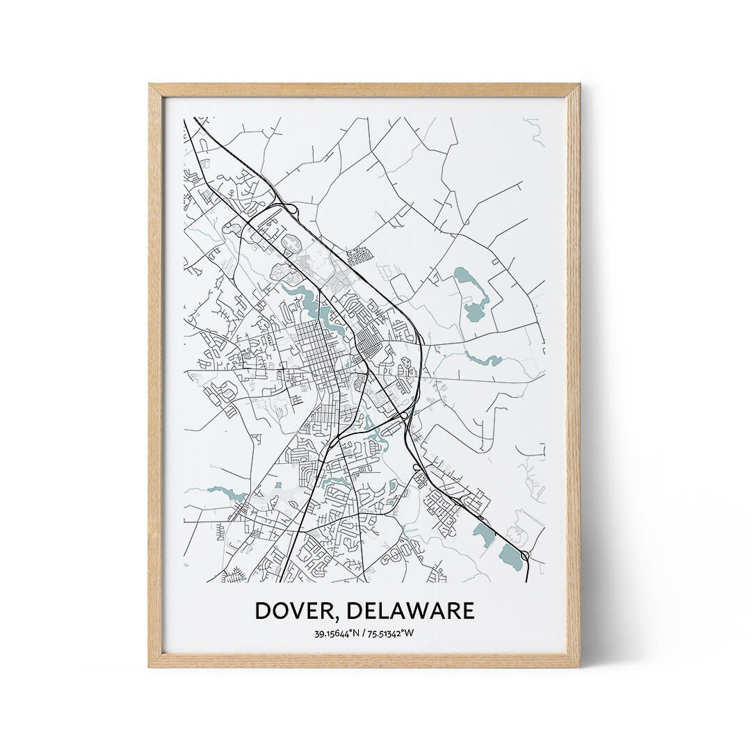 Dover city map poster
