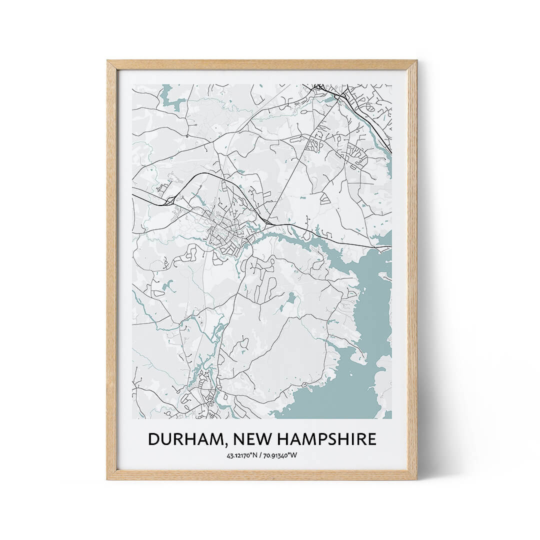 Durham New Hampshire city map poster