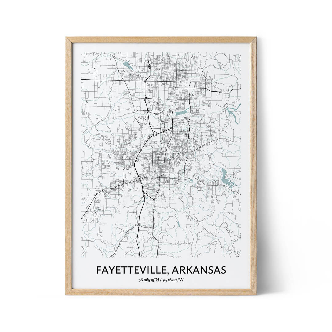 Fayetteville city map poster