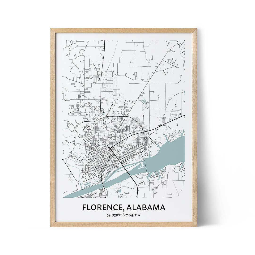 Florence city map poster
