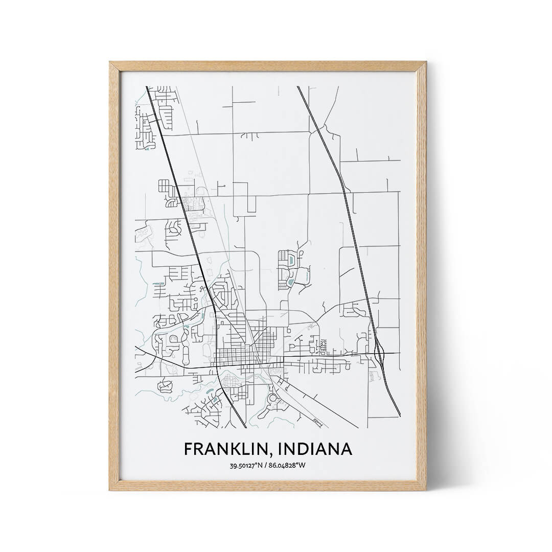 Franklin city map poster