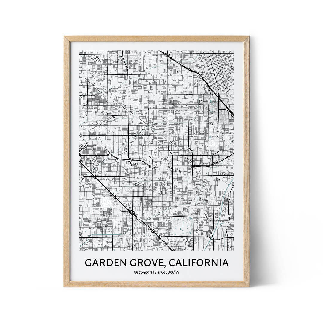 Garden Grove city map poster