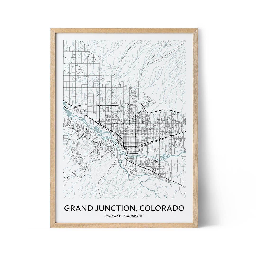 Grand Junction city map poster