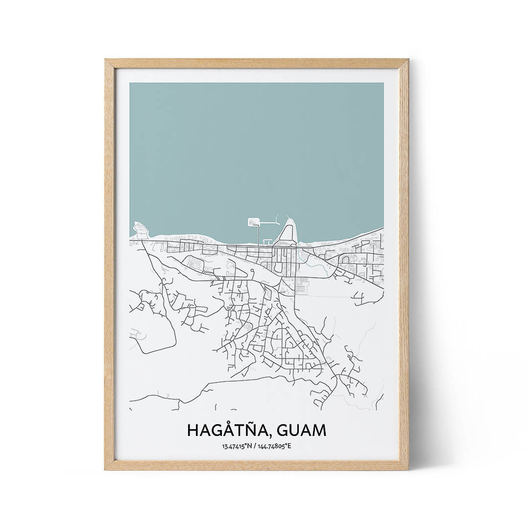 Hagatna city map poster