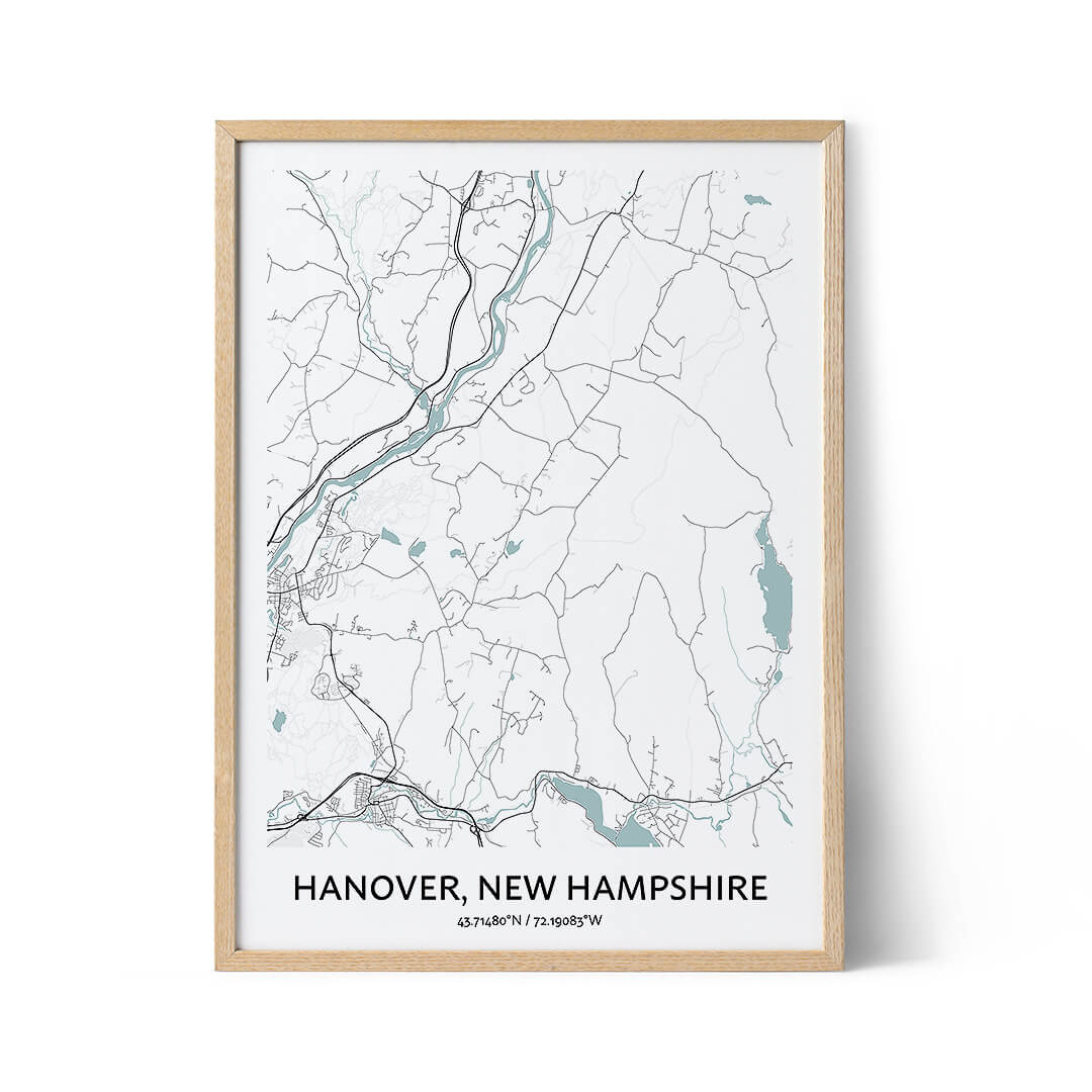 Hanover city map poster