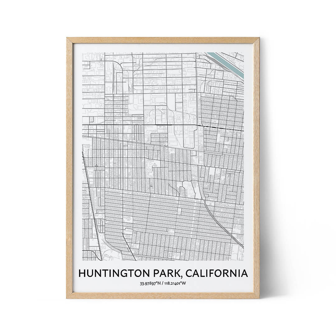 Huntington Park city map poster