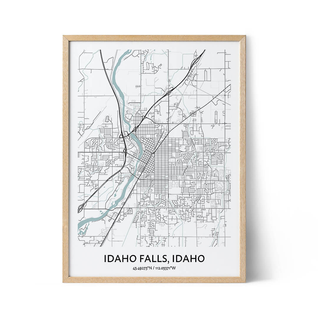 Idaho Falls city map poster