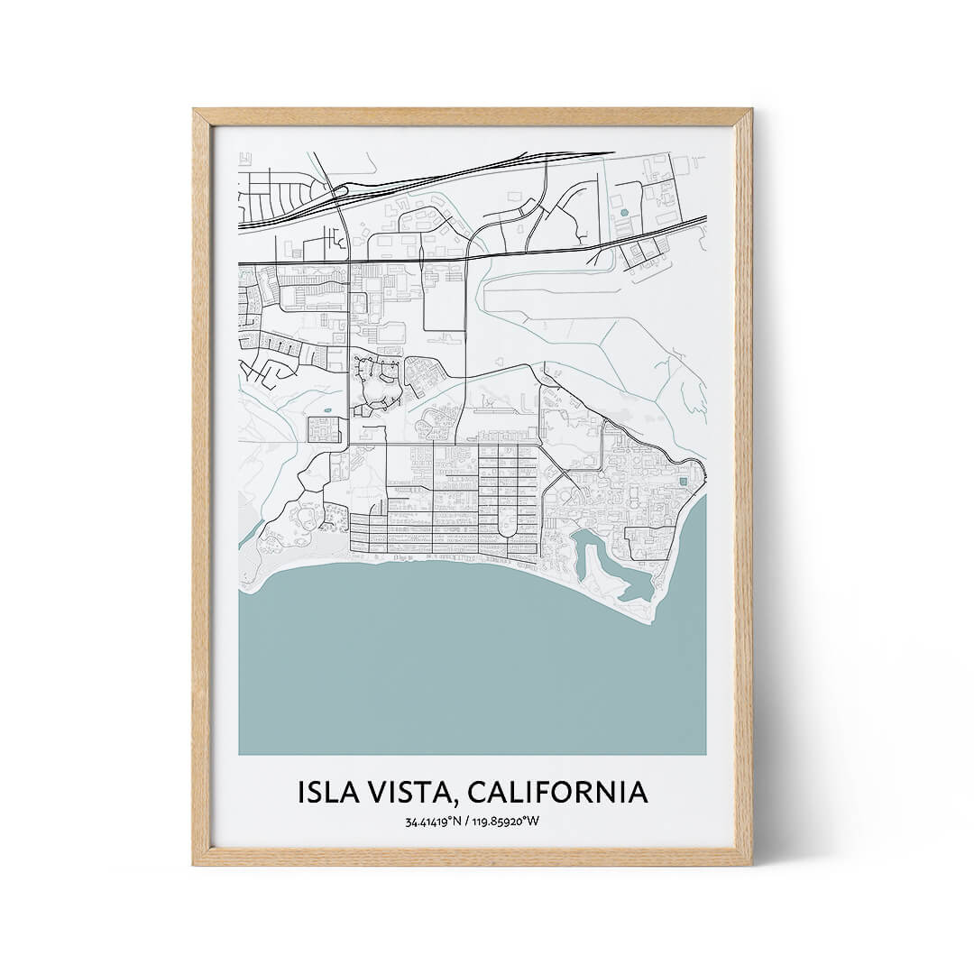 Isla Vista city map poster