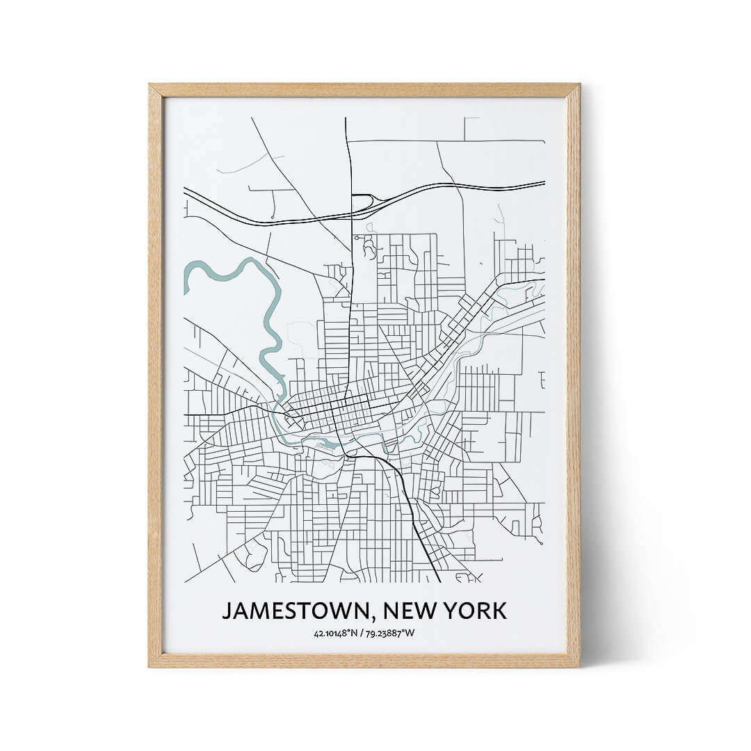 Jamestown city map poster