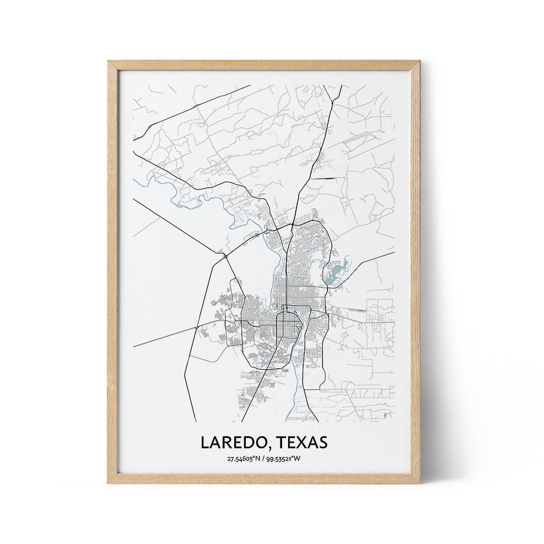 Laredo city map poster