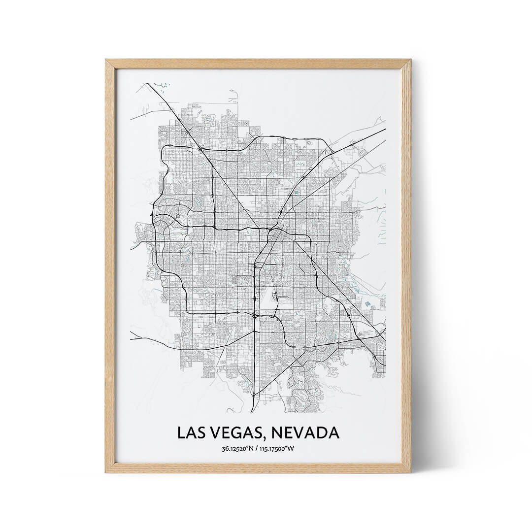 Las Vegas Stadtplan Poster