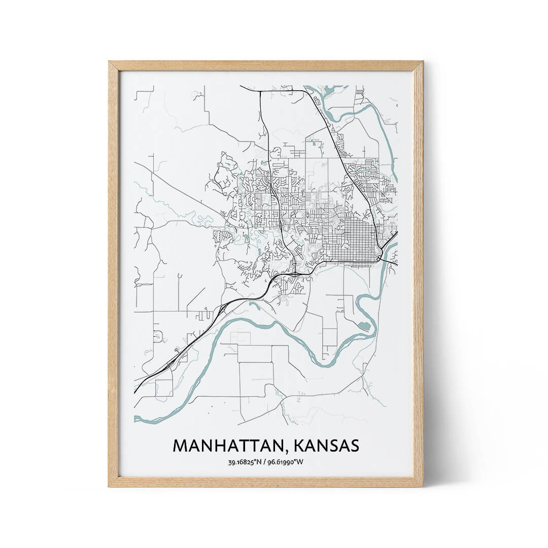 Affiche de la carte de la ville de Manhattan