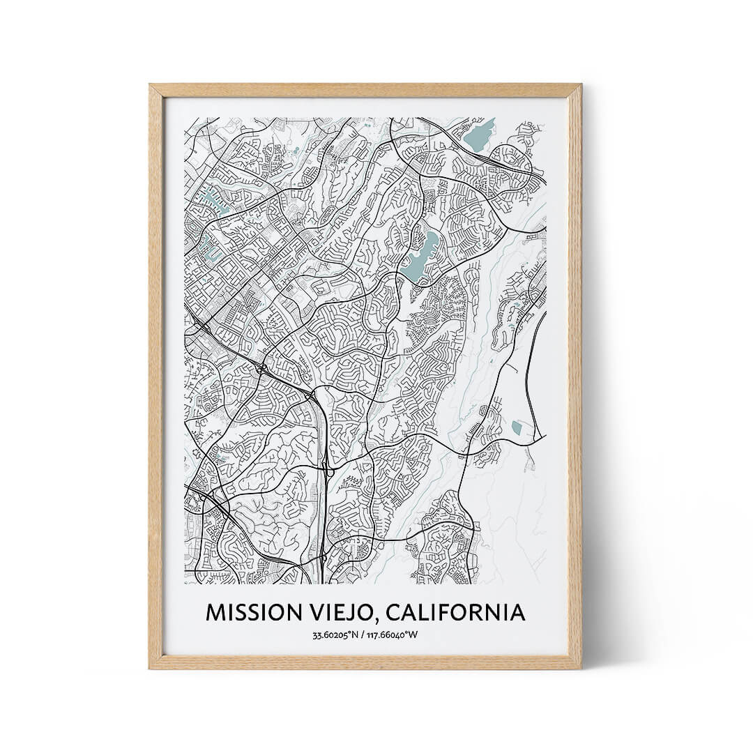 Mission Viejo city map poster
