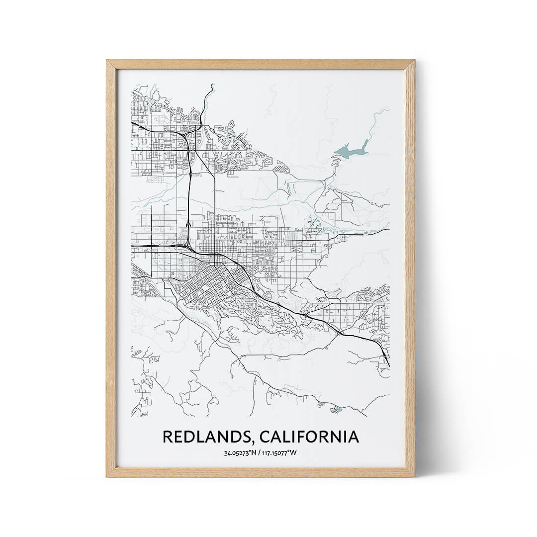Redlands city map poster