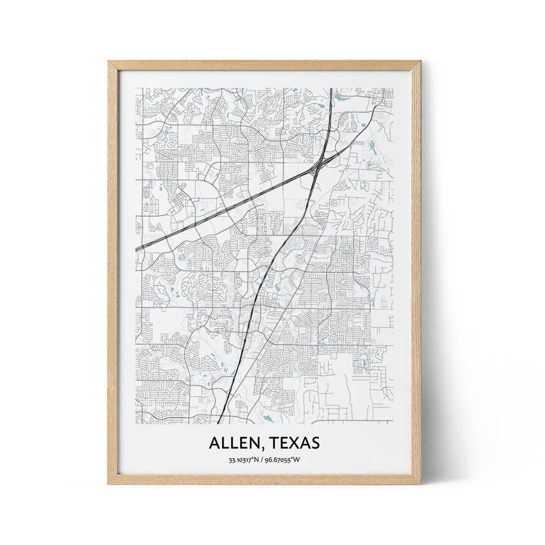 Allen City Map Poster