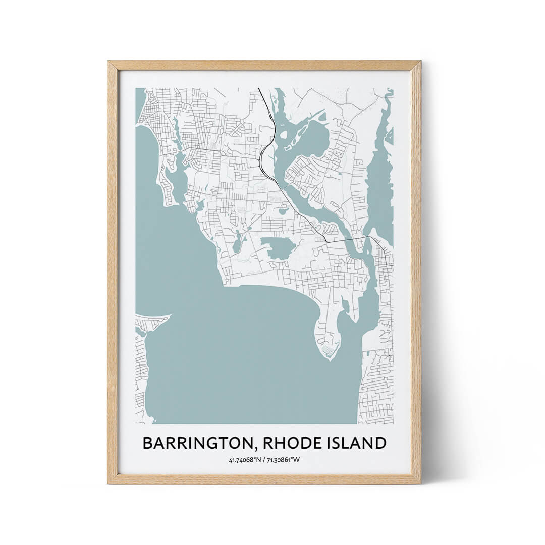 Barrington city map poster