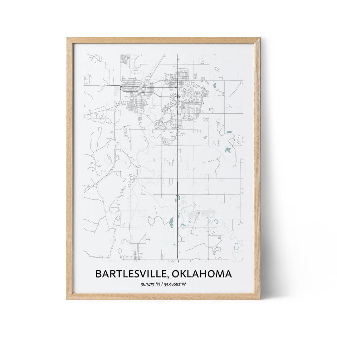 Bartlesville city map poster