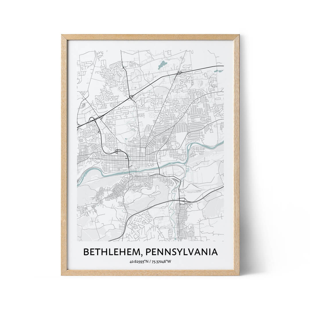 Bethlehem city map poster