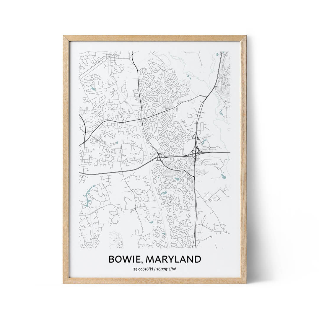 Bowie city map poster