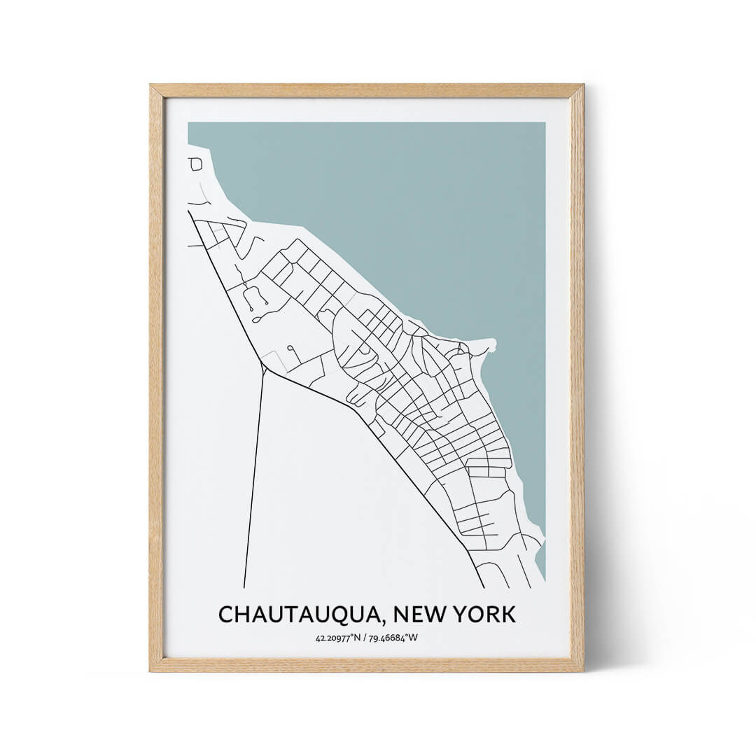 Chautauqua city map poster