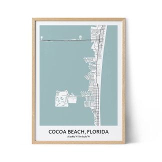 Cocoa Beach city map poster