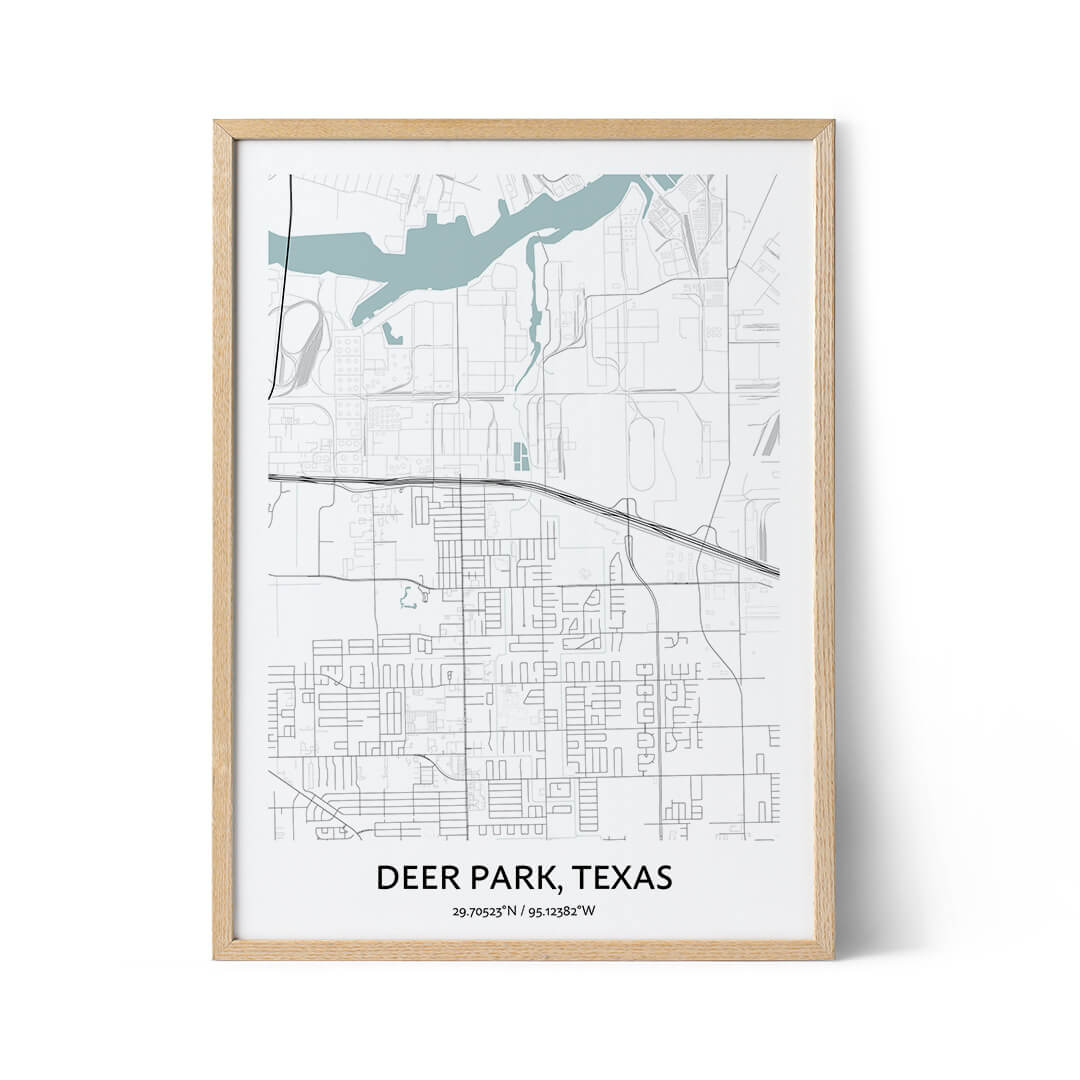 Deer Park city map poster