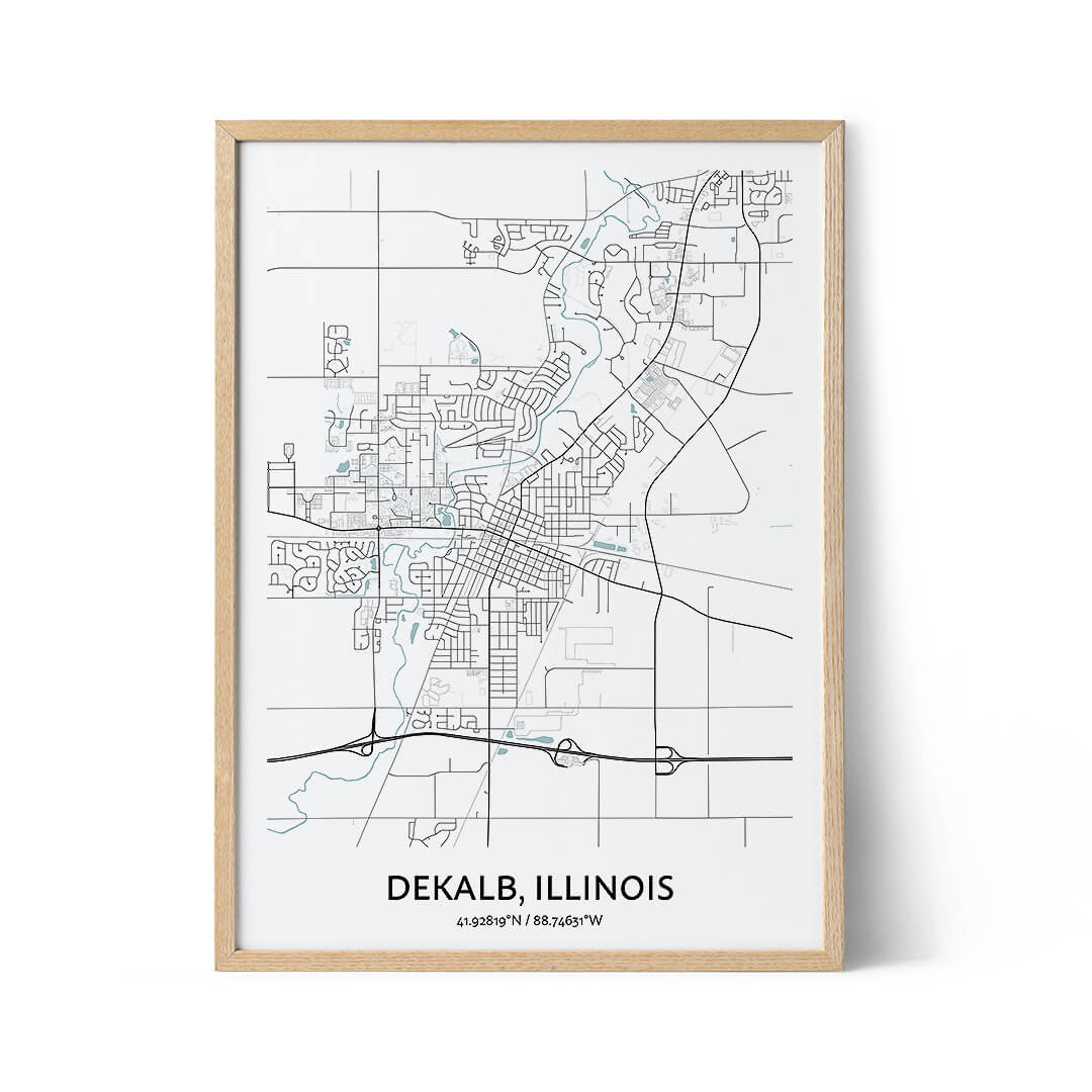 Dekalb city map poster