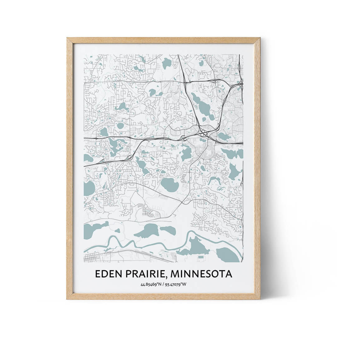 Eden Prairie city map poster