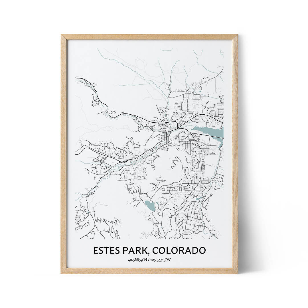 Estes Park city map poster