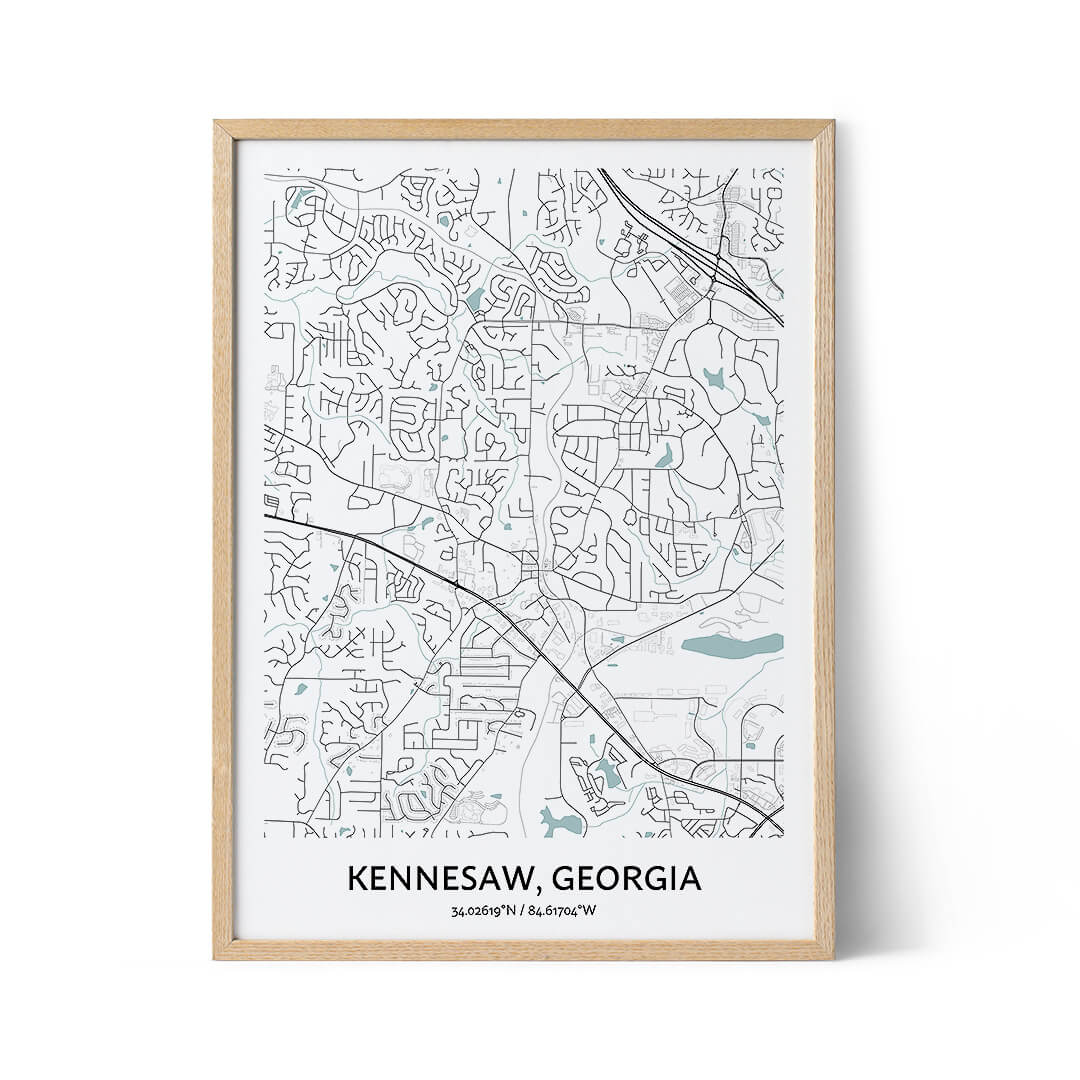 Kennesaw city map poster