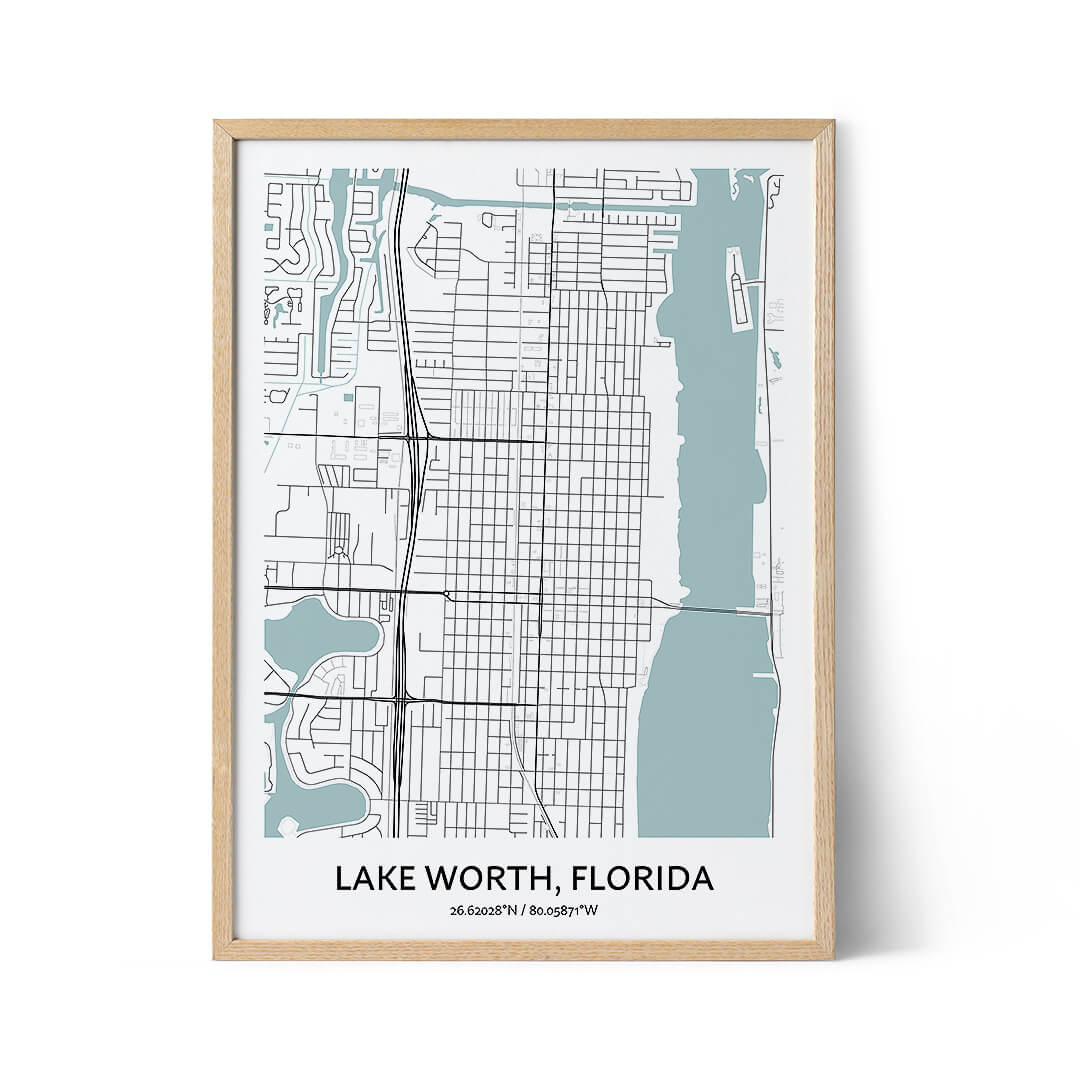 Lake Worth city map poster