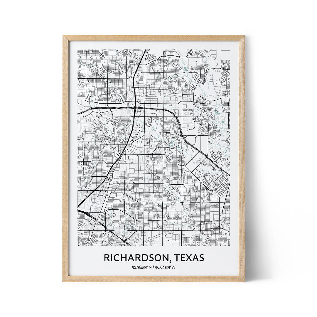 Richardson city map poster