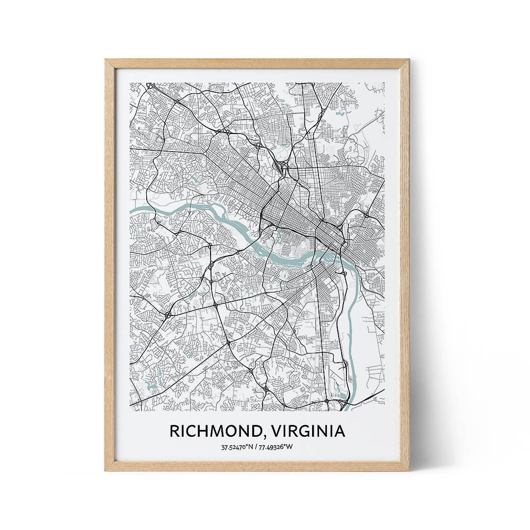 Richmond city map poster