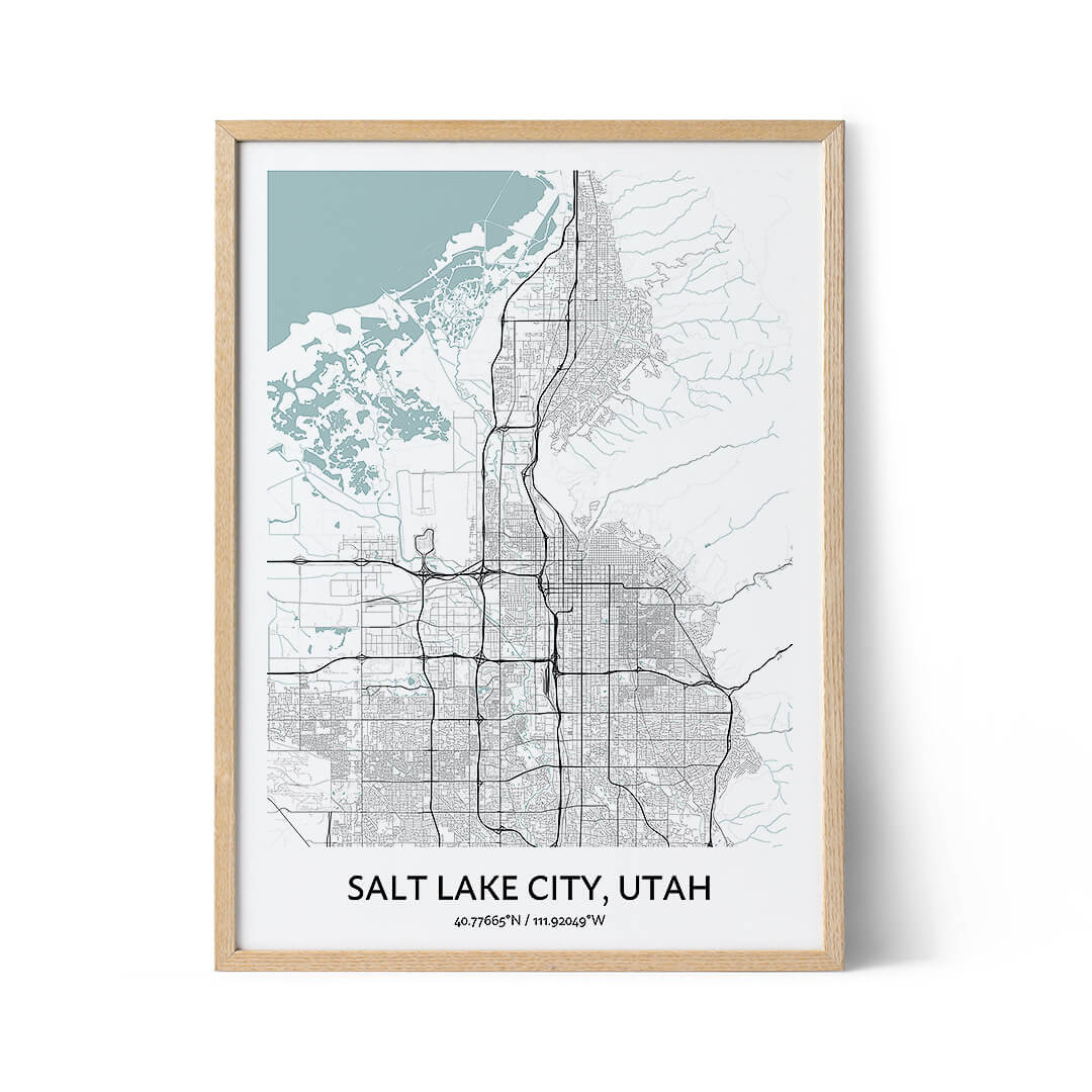 Salt Lake City city map poster