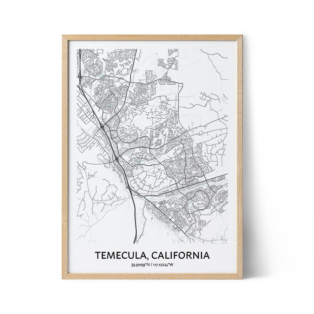 Temecula city map poster