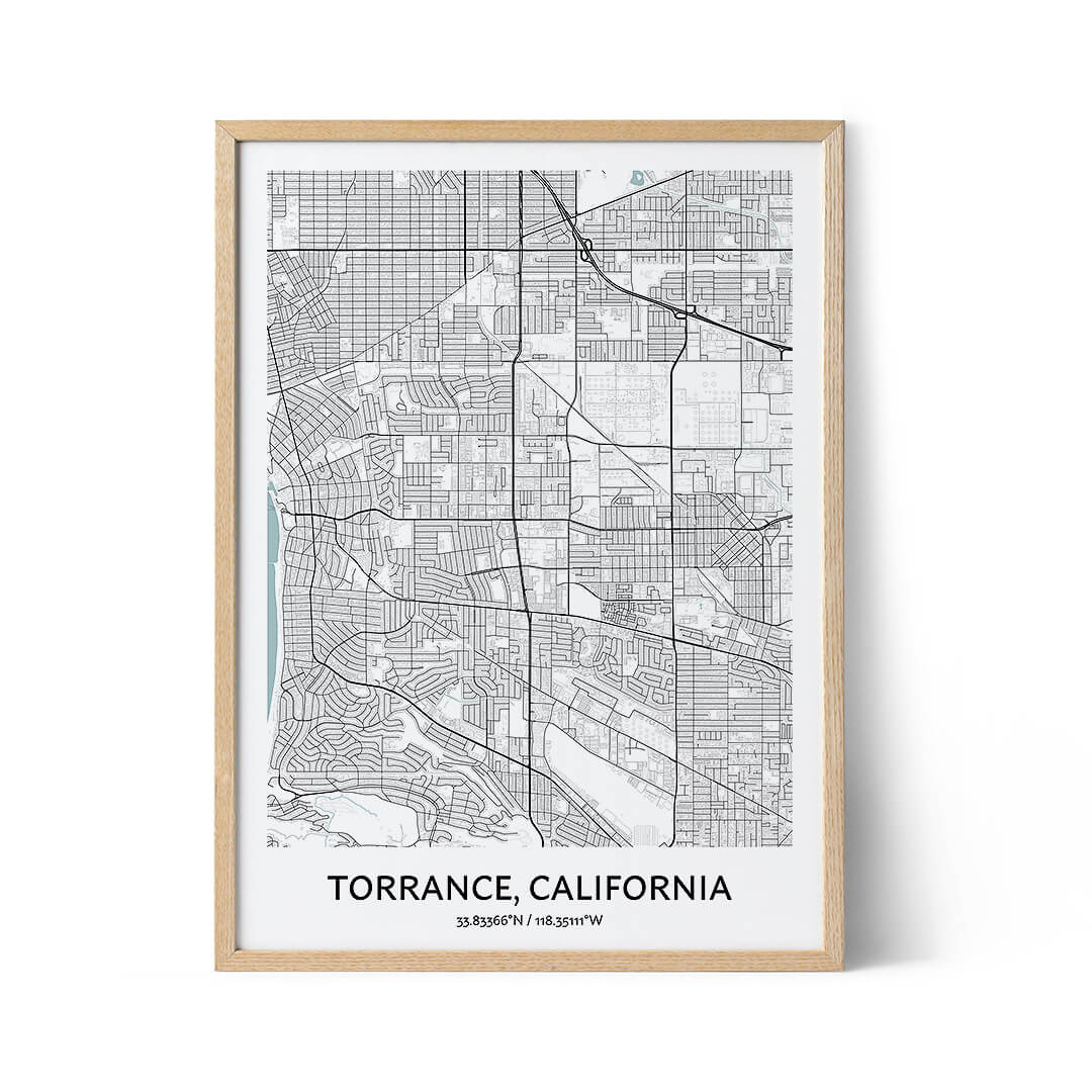 Torrance city map poster