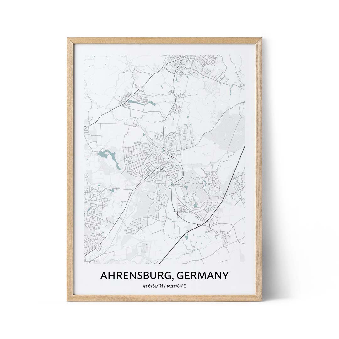 Ahrensburg city map poster