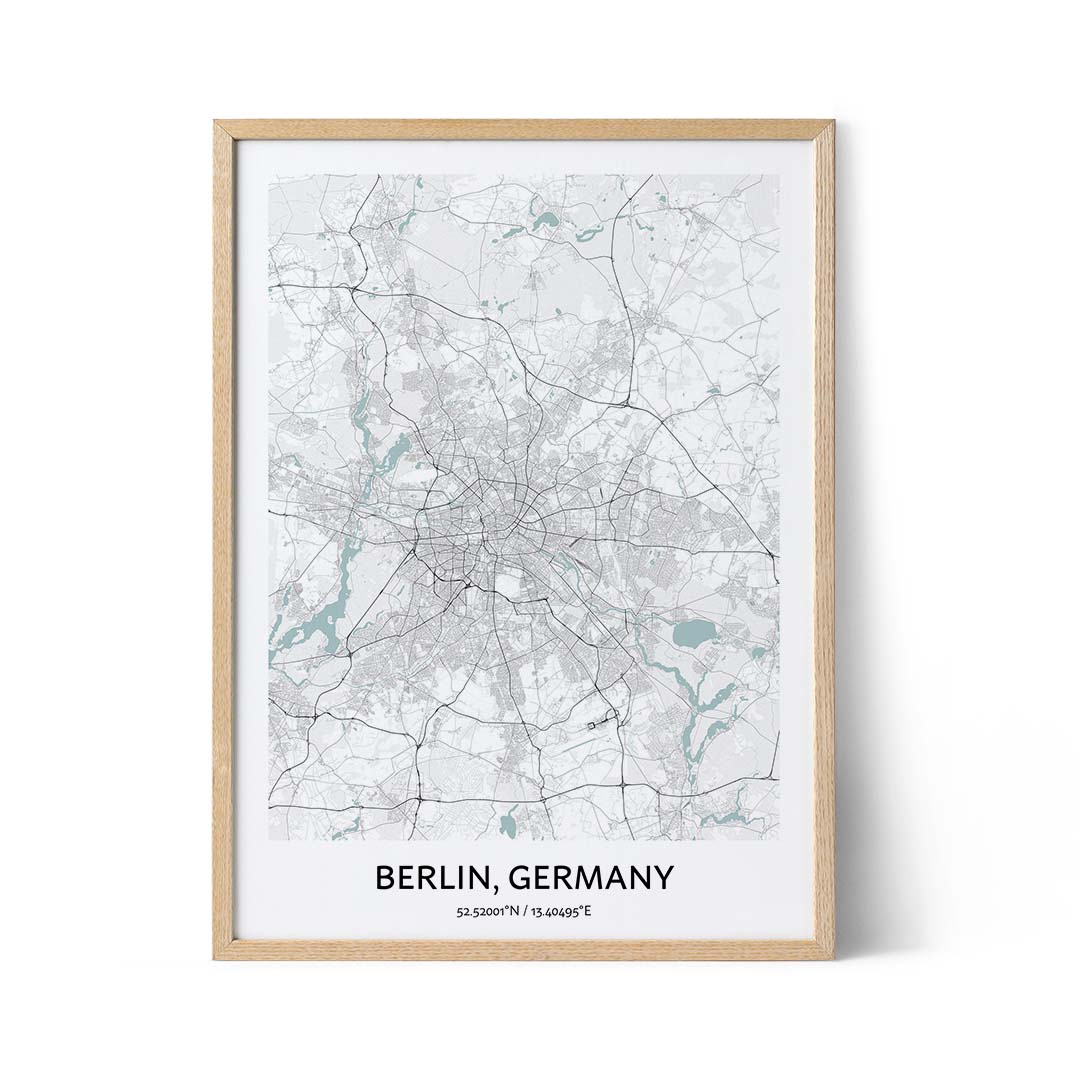 Berlin city map poster