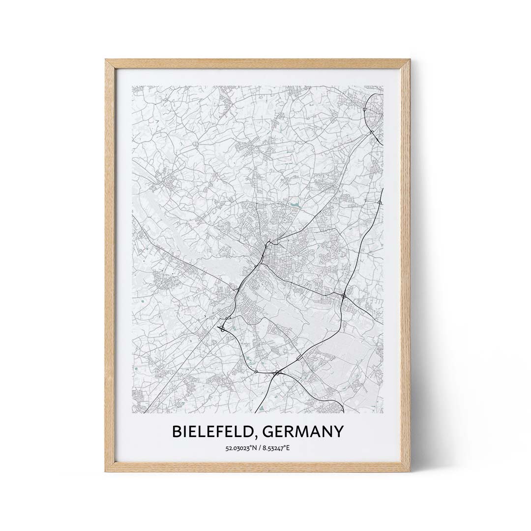 Bielfeld city map poster