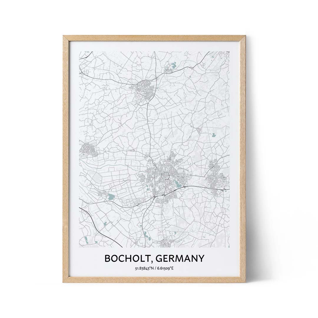 Bocholt city map poster