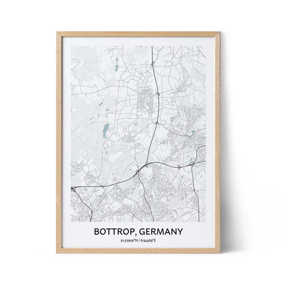 Affiche du plan de la ville de Bottrop