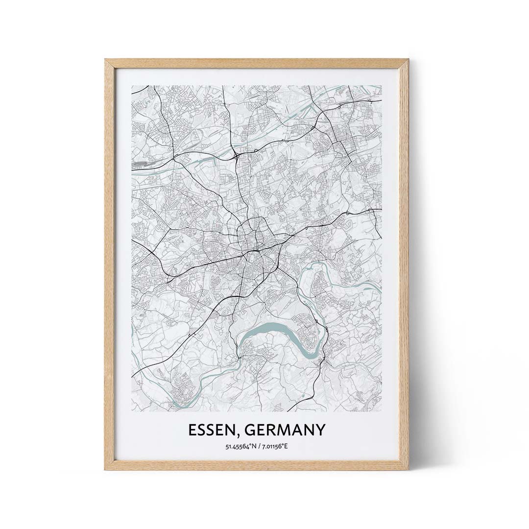 Essen city map poster