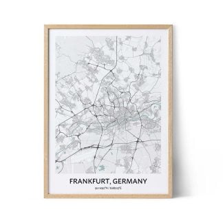 Frankfurt city map poster