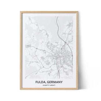 Fulda city map poster